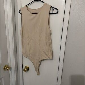 nuuds Cream Sleeveless Bodysuit